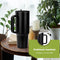 HI NATURE™ Luxe RVS Thermosbeker met Handvat en Rietje 1.2 liter (40oz) / Travel Cup - Tumbler Drinkfles – Waterfles – Dubbelwandige isolatie - Travel mug - Handige drinkbeker - Thermosfles - Thermoskan| Drinkflessen BPA- & Lekvrij (Zwart)