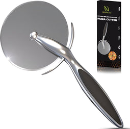 HI NATURE™ Pizzasnijder – Pizzames – Pizzaroller – Robuust & Scherp Wiel- Vaatwasserbestendig – Antislip