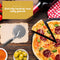 HI NATURE™ Pizzasnijder – Pizzames – Pizzaroller – Robuust & Scherp Wiel- Vaatwasserbestendig – Antislip