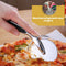 HI NATURE™ Pizzasnijder – Pizzames – Pizzaroller – Robuust & Scherp Wiel- Vaatwasserbestendig – Antislip