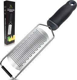 HI NATURE™ Premium Multi Rasp zester - Handrasp - Citroenrasp - Kaasrasp - Gemberrasp - Knoflookrasp | Roestvrij staal Zwart