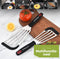 HI NATURE™ Premium Roestvrijstalen Visspatel - Grillspatel - Barbecue accessoires voor vis | Hittebestendig - Vaatwasserbestendig Spatelset met siliconen tip | Anti-aanbak BBQ Spatels - Keukenspatel - Bakspaan | keukengerei set (Groot en Klein)