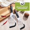 HI NATURE™ Premium Roestvrijstalen Visspatel - Grillspatel - Barbecue accessoires voor vis | Hittebestendig - Vaatwasserbestendig Spatelset met siliconen tip | Anti-aanbak BBQ Spatels - Keukenspatel - Bakspaan | keukengerei set (Groot en Klein)
