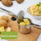 HI NATURE™ Purreestampers - Aardappelpers - Roestvrijstalen Aardappelpers Voor Aardappelpuree Groentepap Met Schijf Met 3 Gaten - Ergonomisch Ontwerp En Siliconen Handvat Pureepers - RVS Pureeknijper / pers