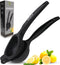 HI NATURE™ Robuuste Kwaliteit Citroenpers | Limoenpers - Handmatige Citroenpers - Lemon squeezer - Citrusknijper - Fruitpers - Sinaasappelpers | Zwart