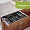 HI NATURE™ Uitschuifbaar Bestekbak met 8 Vakken - Besteklade Organizer - Keukenlade Bestek Organiser - Bestekhouder Keuken - 57 x 38 cm - Kunststof / Zwart