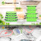 HI NATURE™ Vershoudbakjes set 4 stuks - Bewaarbakjes opvouwbaar - Diepvriesbakjes vierkant - Meal prep bakjes - Lunchbox set - Magnetron bakjes met deksel - BPA Vrij Siliconen vershouddoos - Silicone bakjes - Voedselcontainer