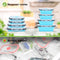 HI NATURE™ Vershoudbakjes set 4 stuks - Bewaarbakjes opvouwbaar - Diepvriesbakjes vierkant - Meal prep bakjes - Lunchbox set - Magnetron bakjes met deksel - BPA Vrij Siliconen vershouddoos - Silicone bakjes - Voedselcontainer