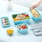 HI NATURE™ Vershoudbakjes set 4 stuks - Bewaarbakjes opvouwbaar - Diepvriesbakjes vierkant - Meal prep bakjes - Lunchbox set - Magnetron bakjes met deksel - BPA Vrij Siliconen vershouddoos - Silicone bakjes - Voedselcontainer