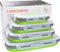 HI NATURE™ Vershoudbakjes set 4 stuks - Bewaarbakjes opvouwbaar - Diepvriesbakjes vierkant - Meal prep bakjes - Lunchbox set - Magnetron bakjes met deksel - BPA Vrij Siliconen vershouddoos - Silicone bakjes - Voedselcontainer