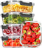 HI NATURE™ Vershoudbakjes set Glas - Meal Prep Bakjes - Luchtdicht vershouddoos van glas - Diepvriesbakjes - BPA Vrije Magnetronbakjes - Bewaarbakjes met deksel | 1L - Glas - 5 Stuks