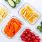 HI NATURE™ Vershoudbakjes set Glas - Meal Prep Bakjes - Luchtdicht vershouddoos van glas - Diepvriesbakjes - BPA Vrije Magnetronbakjes - Bewaarbakjes met deksel | 1L - Glas - 5 Stuks