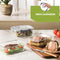 HI NATURE™ Vershoudbakjes set Glas - Meal Prep Bakjes - Luchtdicht vershouddoos van glas - Diepvriesbakjes - BPA Vrije Magnetronbakjes - Bewaarbakjes met deksel | 1L - Glas - 5 Stuks