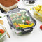 HI NATURE™ Vershoudbakjes set Glas - Meal Prep Bakjes - Luchtdicht vershouddoos van glas - Diepvriesbakjes - BPA Vrije Magnetronbakjes - Bewaarbakjes met deksel | 1L - Glas - 5 Stuks