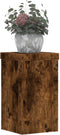 vidaXL - Plantenstandaards - 2 - st - 10x10x18 - cm - bewerkt - hout - gerookt - eiken