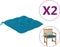 vidaXL - Stoelkussens - 2 - st - 50x50x7 - cm - stof - lichtblauw