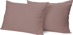 Elegance Kussensloop Hotelsluiting Percal Katoen - oud roze 60x70cm - Kussenslopen set van 2 stuks
