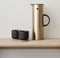 Stelton thermoskan EM77 1 liter, messing, roestvrij staal.