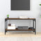 vidaXL - Tv-meubel - 80x33x41 - cm - bewerkt - hout - en - staal - bruin - eikenkleur
