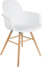 Zuiver Albert Kuip Eetkamerstoelen met armleuning Wit - Set van 2