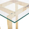 Bijzettafel glas/goud CRYSTAL