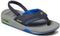 Reef Little Fanning - Jongens Slippers - Watervriendelijk - Navy/Lime - Maat 19/20