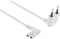 Nedis Stroomkabel - Euro Male - IEC-320-C7 - Gehoekt - Links Gehoekt - Vernikkeld - 3.00 m - Plat - PVC - Wit - Envelop