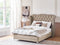 AYETTE - Tweepersoonsbed - Taupe - 140 x 200 cm - Fluweel