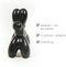 Housevitamin Ornament - Ballon Hond Zwart - Keramiek - 18,5X8,5X21,5.