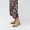 PS Poelman Nolia - Dames Leren Western Enkellaarzen - Ritssluiting 4 cm hak - Cappuccino Beige - Maat 40