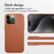 Accezz MagSafe Leather Backcover - iPhone 15 Pro Max - Echt leer - Bruin