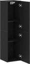 vidaXL - TV-meubel - Zwart - Eiken - 30,5x30x110 - cm - Gefabriceerd - Hout