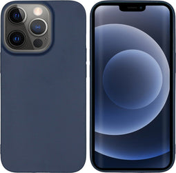 iMoshion Hoesje Geschikt voor iPhone 13 Pro Hoesje Siliconen - iMoshion Color Backcover - Donkerblauw