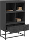 vidaXL - Hoge - kast - 68x39x111,5 - cm - staal - zwart