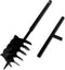 vidaXL - Grondboor - met - handvat - 200 - mm - en - verlengstukken - 5 - m - (staal)