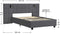 Juskys Luzano - Gestoffeerd Bed - 140x200cm - Fluweel - Donkergrijs - Incl. Leeslampje