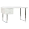 Bureau DKD Home Decor Wit Zilverkleurig Metaal Hout MDF 120 x 55 x 76 cm