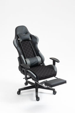VDD Gaming - Gamestoel - Ergonomisch - Voetsteun - Zwart-Grijs