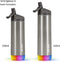 Hidrate Spark Straw slimme waterfles - Roestvrij staal - 620ml - LED verlichting - Zilverkleurig