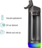 Hidrate Spark Straw slimme waterfles - Staal - 620ml - LED verlichting - Zwart