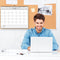 Systemyze S0057 - Wandkalender - 12 Maanden - Ophangbaar - 43 x 33 cm - Grijs/Wit