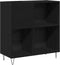 vidaXL - Recordkast - Zwart - Eiken - 84.5x38x90 - cm - Verwerkt - Hout