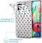 iMoshion Hoesje Geschikt voor Samsung Galaxy A71 Hoesje Siliconen - iMoshion Design hoesje - Transparant / Zwart / Hearts All Over Black