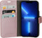 Mobiparts iPhone 13 Pro - Wallet Case - Saffiano motief - Roze