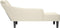 vidaXL - Chaise - longue - met - rechterarmleuning - fluweel - crèmekleurig