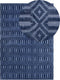 ADATEPE - Laagpolig vloerkleed - Marineblauw - 140 x 200 cm - Viscose