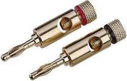 High-End Luidsprekerconnector Stekker, recht Aantal polen: 1 Goud 2 stuk(s)