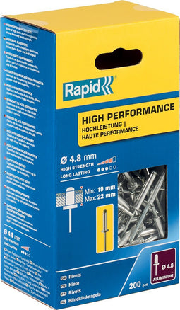 High Performance blindklinknagels | 4,8x25mm | 200 st | Box