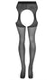 High Waist Jarretel Panty - Zwart