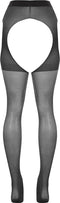 High Waist Jarretel Panty - Zwart
